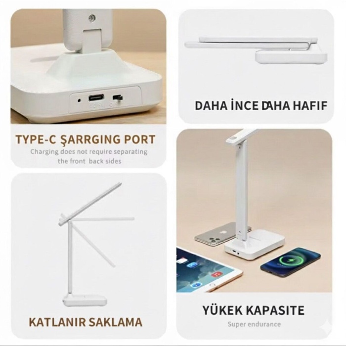 ® Yeni Ürün Katlanabilir Dokunmatik Kontrollü Göz Dostu Akıllı LED Masa LambasıEnerji Tasarruflu